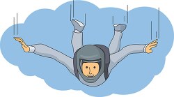 skydiver flying through air