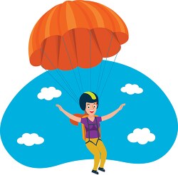 skydiving parachuting exstreme sports clipart