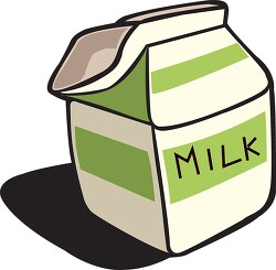 small cartoon of milk clipart