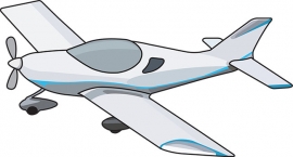 small private single engine aircraft clipart image