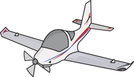 small private single engine piper aircraft clipart image