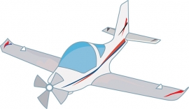 small private single engine piper aircraft clipart image 999