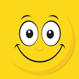 smiley face character happy expression square clipart