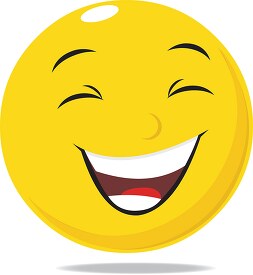 smiley face character laughing expression clipart