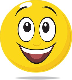 smiley face character surprise expression clipart