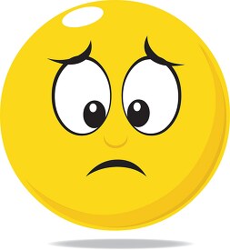 smiley face character unhappy or sad expression clipart