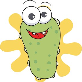 smilimg bacteria character clipart