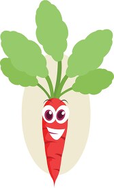 smiling carrot character clipart