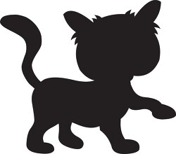 smiling cat silhouette clipart