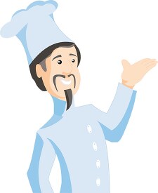 smiling chef with goatee clipart