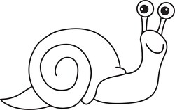 snail insects black white outline 017