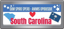 south carolina state license plate with motto clipart
