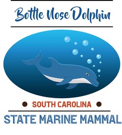 south carolina state marine mammal bottle nose dolphin clipart i