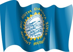 south dakota state flag waving clipart