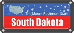 south dakota state license plate with nickname clipart