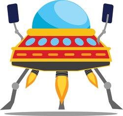 space craft on planet clipart