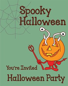 spooky halloween your invited party clipart animation