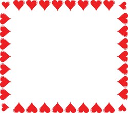square heart_border clipart