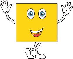 square shape cartoon character clipart