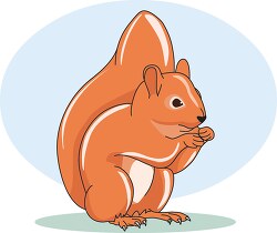squirrel eating clipart