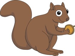 squirrel holding nut clipart 427