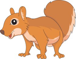 squirrel on all four paws clipart