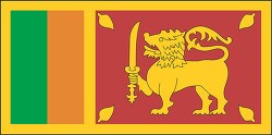 Sri Lanka 2 flag flat design clipart