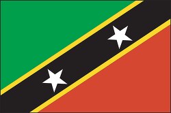 St Kitts Nevis flag flat design clipart