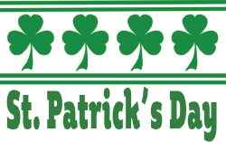 st patricks day sign clovers clipart