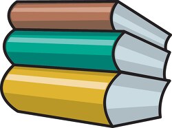stack of three closed books clipart 45105