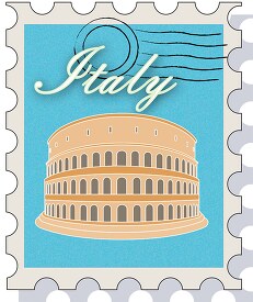 stamp-of-italy-with-coliseum.eps
