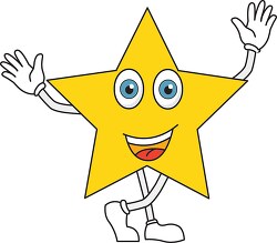 star shape cartoon character clipart