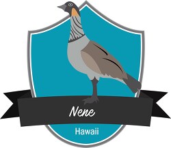state bird of hawaii the nene clipart