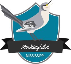state bird of mississippi mockingbird clipart