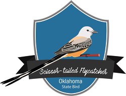 state bird of oklahoma the scissor tailed flycatcher clipart