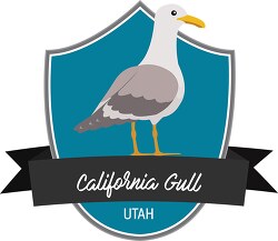 state bird of utah california gull clipart