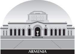 state history museum country of armenia gray clipart