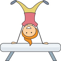 stick figure girl doing gymnastics