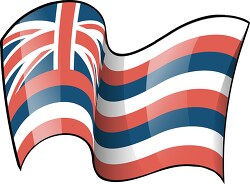 hawaii state flag waving clipart