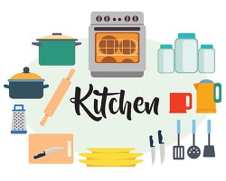 kitchen tools utensil objects clipart