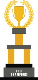 Large Golf Championship Trophy Clipart