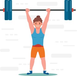 man weight lifting sports clipart