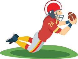 player player diving to catch with ball clipart