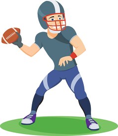quarterback preparing to throw the football clipart