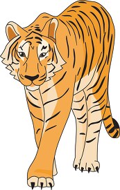 tiger waling front clipart