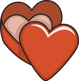 two hearts valentine day clipart