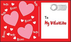 valentines day postcard clipart