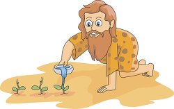 stoneage man representing the beginning of agriculture