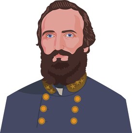 stonewall jackson confederate solider civil war clipart