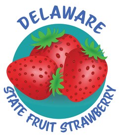 strawberry state fruit delaware clipart